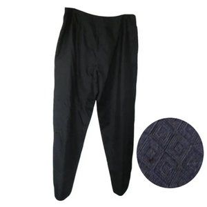 1990s vintage plus size black silk pants 14 1x